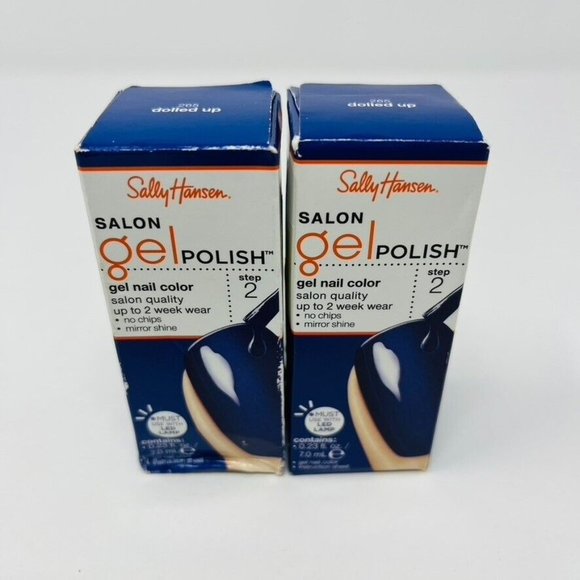2x Salon Quality Gel Nail Polish Step 2 Dolled Up #265 Blue Sally Hansen - Picture 1 of 7